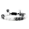 Hematite and Stone Bead Stretch Bracelet with 8 mm Beads in Multiple Colors - Image 11