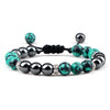 Hematite and Stone Bead Stretch Bracelet with 8 mm Beads in Multiple Colors - Image 24