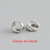 Silver Simple Glossy Double Ear Buckle for Women Unique Charm Party Hoop Earrings Jewelry Accessories - Image 10