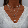 Tenande Bohemian Multi Layered Necklace for Women Vintage Water Drop Coin Star Moon Pendant Necklace Geometric Collares - Image 7