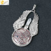 Csja Amethysts Stone Pendant Women Angel Wings Necklaces Flower of Life Necklace Wrapped Crystal Angel Caller - Image 17