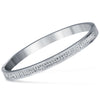 Jewelry Bangle Bracelets With Two Line Crystal Rhinestone Pave Stainless Steel Opening Bangle For Women Accessories - Image 12