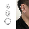 1Pc Punk Steel-color Stainless Steel Painless Ear Clip Earrings For Men/Women Street Pop Non Piercing Fake Earrings Jewelry Gift - Image 4