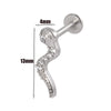 Surgical Steel Labret Stud with Cubic Zirconia Top for Lip Cartilage Helix and Conch 16G - Image 17