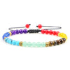 Minimalist 4 6MM 7 Chakra Stone Bracelet Women Yoga Elastic Rope Bracelets Couple Adjustable Braided Bangles Jewelry - Image 9