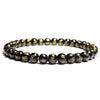 Black Stone Bead Bracelet with 6 mm 8 mm 10 mm or 12 mm Beads - Image 6