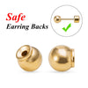 2pcs Gold Plated Steel Earring Studs for Ear Piercing Gun Birthstone CZ Ear Stud Earrings Studs Tragus Cartilage Body Jewelry - Image 29