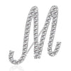 Rinhoo A-Z 26 Letter Word Cute Brooch For Women Men Rhinestone Crystal Silver Color Metal Pins Jewelry Accessories Birthday Gift - Image 15