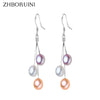 Pearl Earrings Freshwater Pearl Tassels Pearl Jewelry Drop Earrings Silver Jewelry For Woman - Image 9