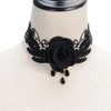 Gothic Chokers Black Beaded Flowers Sexy Lace Neck Choker Necklace Vintage Tassel Chain Women Steampunk Halloween Jewelry - Image 12