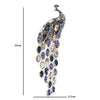 Rhinestone Peacock Brooch Pin with 15 x 3.1 cm Dimensions - Image 8