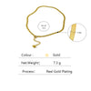 Charm Geometric Snake Chain Necklace Stainless Steel Jewelry Golden Metal Texture брелок Women Gift - Image 6