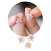 Winter Snowflake Earrings with Dazzling Crystal Cubic Zirconia 3 Metal Colors Delicate Earrings for Women Jewelry - Image 2
