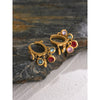 Stainless Steel Colorful Cubic Zirconia Hoop Earrings for Women Metal Texture Geometric Earrings Gift - Image 3