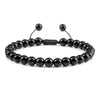 Black Bead Bracelet with 4 mm 6 mm or 8 mm Beads and Adjustable Fit - Image 10
