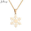 Charms Winter Snowflake Necklace Earrings Set for Women Girls Sweater Chain Jewelry Christmas Accessories - Image 4