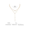 Bling Cubic Zirconia Layered Long Pendant Necklace Women Stainless Steel Chain Choker Necklace Accessories - Image 5