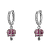 Hecheng,1 pair,Small Bell Eariings,Bell shaped Jewelry,for Women Jingle Bell Earrings,Rhinestone Gifts - Image 2