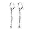Punk Stainless Steel Chain Hoop Earrings For Women Men Goth Pop Hip Hop Pendants Ear Jewelry Accessories Earring - Image 13