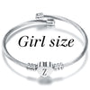 Cute Kids Initial Alphabet Letter Bracelet Bangle Stainless Steel Children Jewelry Cuff Heart Charm Bangles Little Girl Gift - Image 9