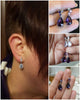 Cubic Zirconia Water Drop Charm Women Drop Earring Wedding Band Jewelry White/Purple Earrings - Image 18