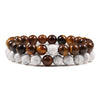 Men Bracelet Tiger Eye Stone Braided Bracelet Black Matte Stone Beads Bracelet Couple Distance Charm Yoga Jewelry Gifts - Image 26
