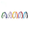 Silver Colorful Rainbow CZ Eternity Stackable Ring for Women Wedding Party Engagement Ring Jewelry Gift Silver Ring Set - Image 1