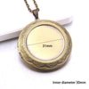 Heart Carved Flower Stripe Locket Pendant Necklace Women Vintage Ancient Brass Opening Photo Box Jewelry Romantic Gift - Image 10