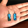 Sun and Moon Rectangular Earring Day and Night Art Fish Hook Earrings Glass Cabochon Handmade Jewelry - Image 6