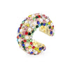 Colorful Rhinestone C-Shape Clip Earring without Piercing - Image 26