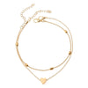 Layered Bead Anklet with Heart Charm - Image 14