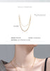 Modian Classic 925 Sterling Silver Double Layer Geometric Link Chain Necklace for Women Party Fine Jewelry Accessories