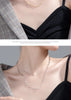 Modian Classic 925 Sterling Silver Double Layer Geometric Link Chain Necklace for Women Party Fine Jewelry Accessories