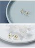 Modian Charm Gold Color Bowknot Earrings for Women 100% 925 Sterling Silver Simple Exquisite Stud Ear Jewelry Bijoux