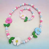 Cartoon Colorful Wooden Unicorn Flower Animal Child Sweater Necklace Bracelet Girl's Gifts Children's Jewelry 2pc - Image 19