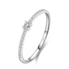 Silver Simple Square Clear CZ Charm Gold Color Finger Rings For Women Wedding Engagement Jewelry - Image 7