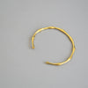 Dieyuro 316L Stainless Steel Temperament Bamboo Open Thin Bangle Handmade Anniversary Gift - Image 4