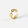 Twisted Link Chain Open Rings Stainless Steel Jewelry Gold Plated Adjustable Finger Rings For Women Party Gift - Image 2