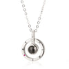 Romantic Love Memory Wedding Rose Gold&Silver Color 100 Languages I You Projection Pendant Necklace Gifts - Image 11
