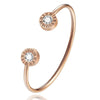 Interlocking Hoop Jewelry Kit Ladies, Rose Gold Tone Steel CZ Stone Necklace Earrings Bracelet Set Casual Daily Wear - Image 10