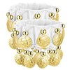 1 Pair Belly Dance Wrist Ankle Cuffs Bracelet Chiffon Gold Coin Costume Accessory Valentine's Day Gift Jewelry Women Girl - Image 15