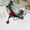 Gothic Chokers Black Beaded Flowers Sexy Lace Neck Choker Necklace Vintage Tassel Chain Women Steampunk Halloween Jewelry - Image 5