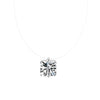 Cubic Zirconia Pendant Necklace Women Invisible Transparent Fishing Line Choker Oval Heart Star Geometric Necklaces - Image 10