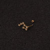 1Pc Twelve Constellations Steel Daith Earring Ear Piercing Barbell CZ Horoscope Ear Tragus Daith Piercing Jewelry 20G - Image 4