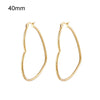peach heart earrings circle jewelry simple pendant Earring stainless steel hoop earring 1 Pair Gifts for women girls - Image 13