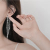 Silver Color Light Long Tassel Hoop Earrings Female Temperament Love Heart Handmade Jewelry Gift - Image 2