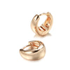 Glossy Dangle Earrings Rose Gold Simple Earrings For Women Daily Jewelry - Image 5