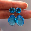 Simple Stylish Big Oval CZ Women Drop Earrings Elegant Female Accessories Brilliant Cubic Zirconia Earring Jewelry - Image 4