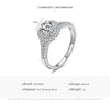Modian Real 925 Sterling Silver Rings For Women Round Classic Ten Hearts Zircon Ring Romantic Wedding Statement Jewelry With Box