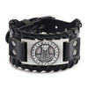 Totem Design Wide Leather Pirate Compass Bracelet Men's Bracelet Celtic Viking Jewelry Compass Bracelet Accessories Party Gifts - Image 27